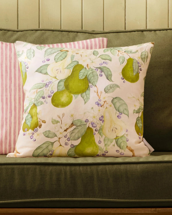 Voyage Maison Pear Orchard Printed Cushion Green