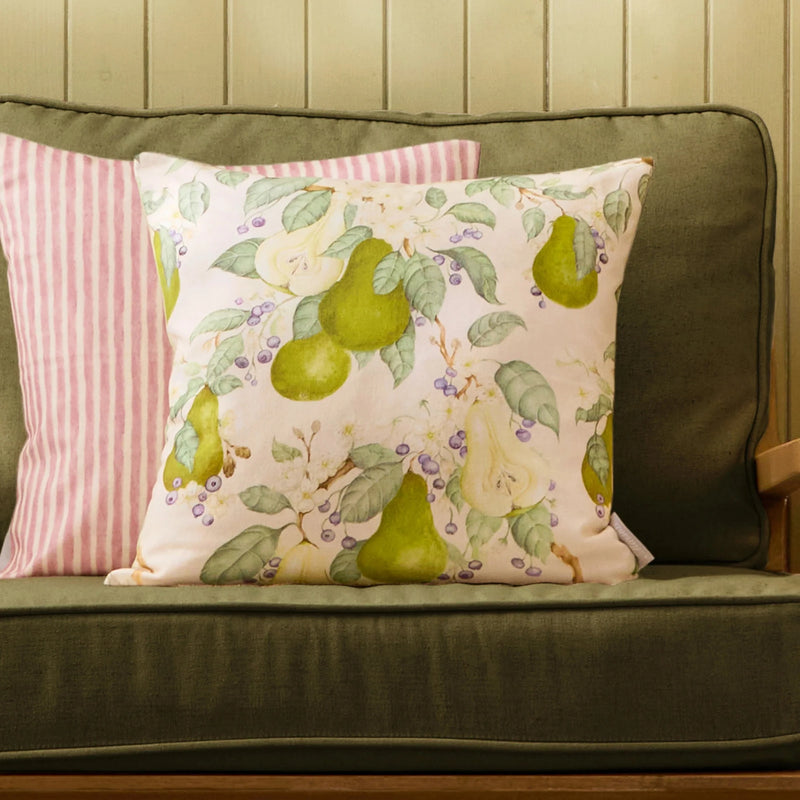 Voyage Maison Pear Orchard Printed Cushion Green
