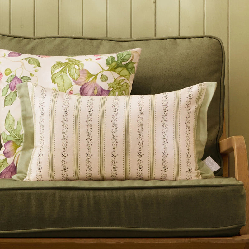 PRIMAVERA PRINTED CUSHION IN CLOVER by Voyage Maison