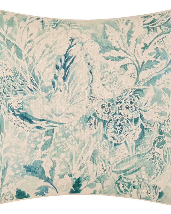 Rothesay Printed Piped Cushion Duck Egg by Voyage Maison