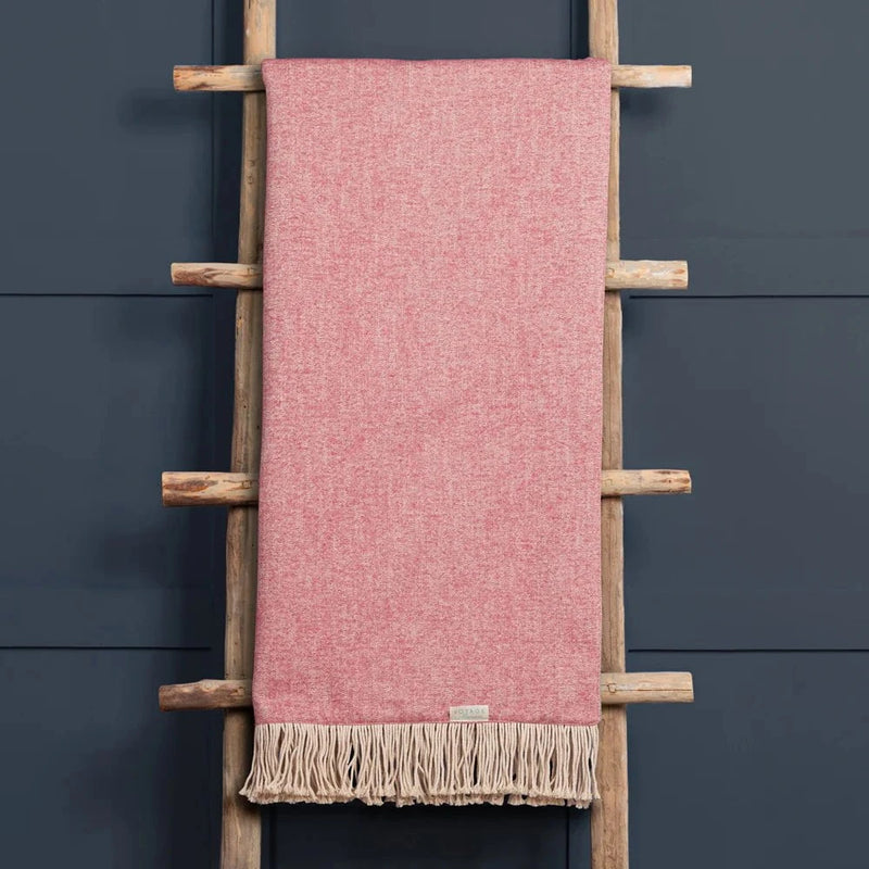 SELKIRK WOVEN THROW ROSEHIP by Voyage Maison