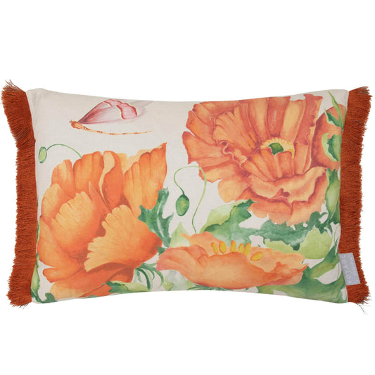 Voyage Maison (Riva Home) Voyage Maison Cushion Voyage Maison Valeria Printed Ruched Cushion in Scarlet