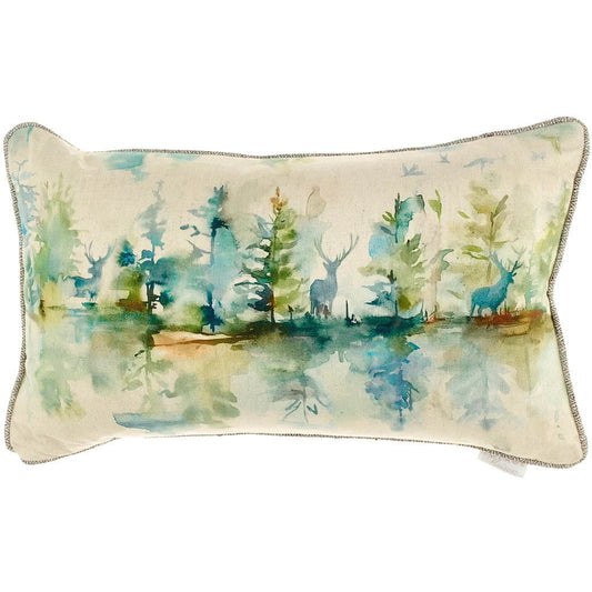 Voyage Maison (Riva Home) Voyage Maison Cushion Voyage Maison WILDERNESS PRINTED FEATHER CUSHION TOPAZ - 40x60cm