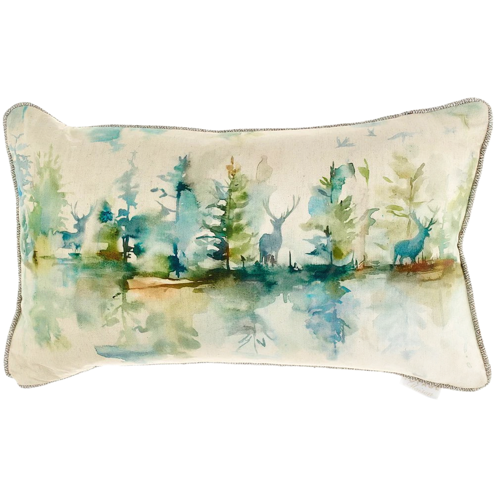 Voyage Maison (Riva Home) Voyage Maison Cushion Voyage Maison WILDERNESS PRINTED FEATHER CUSHION TOPAZ - 40x60cm