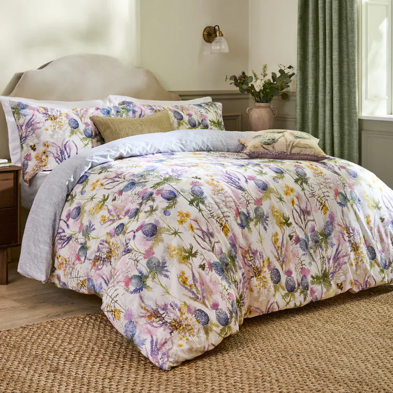 CLUARAN SOFT TOUCH 100% COUNTRY COTTON DUVET COVER SET MULTICOLOUR  by Voyage Maison