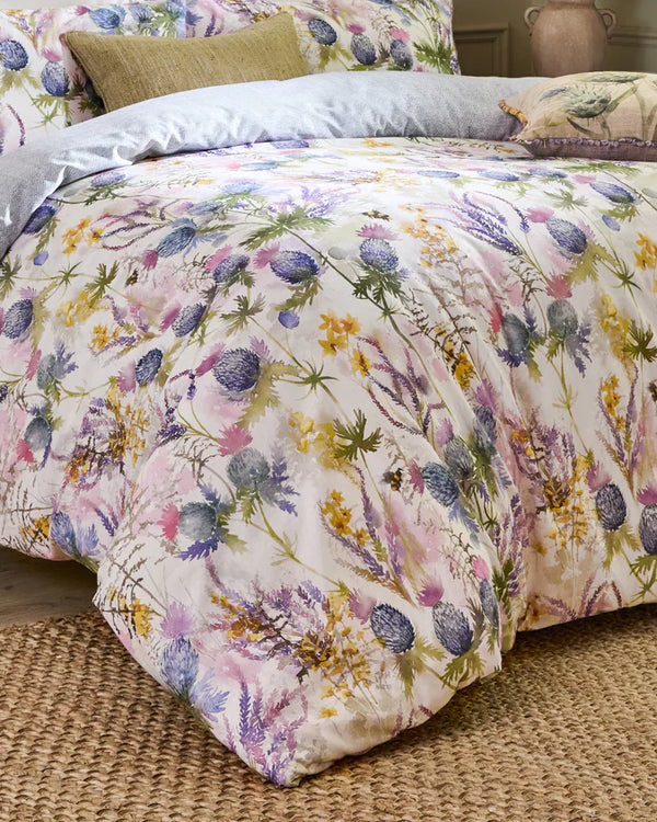 CLUARAN SOFT TOUCH 100% COUNTRY COTTON DUVET COVER SET MULTICOLOUR  by Voyage Maison