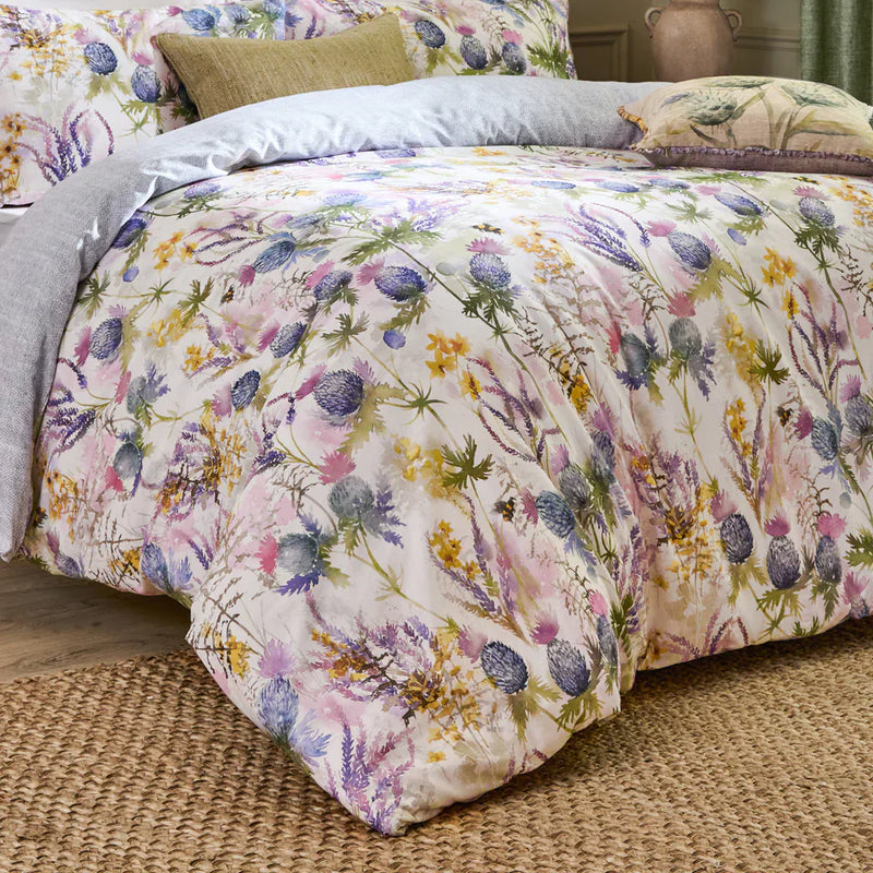 CLUARAN SOFT TOUCH 100% COUNTRY COTTON DUVET COVER SET MULTICOLOUR  by Voyage Maison