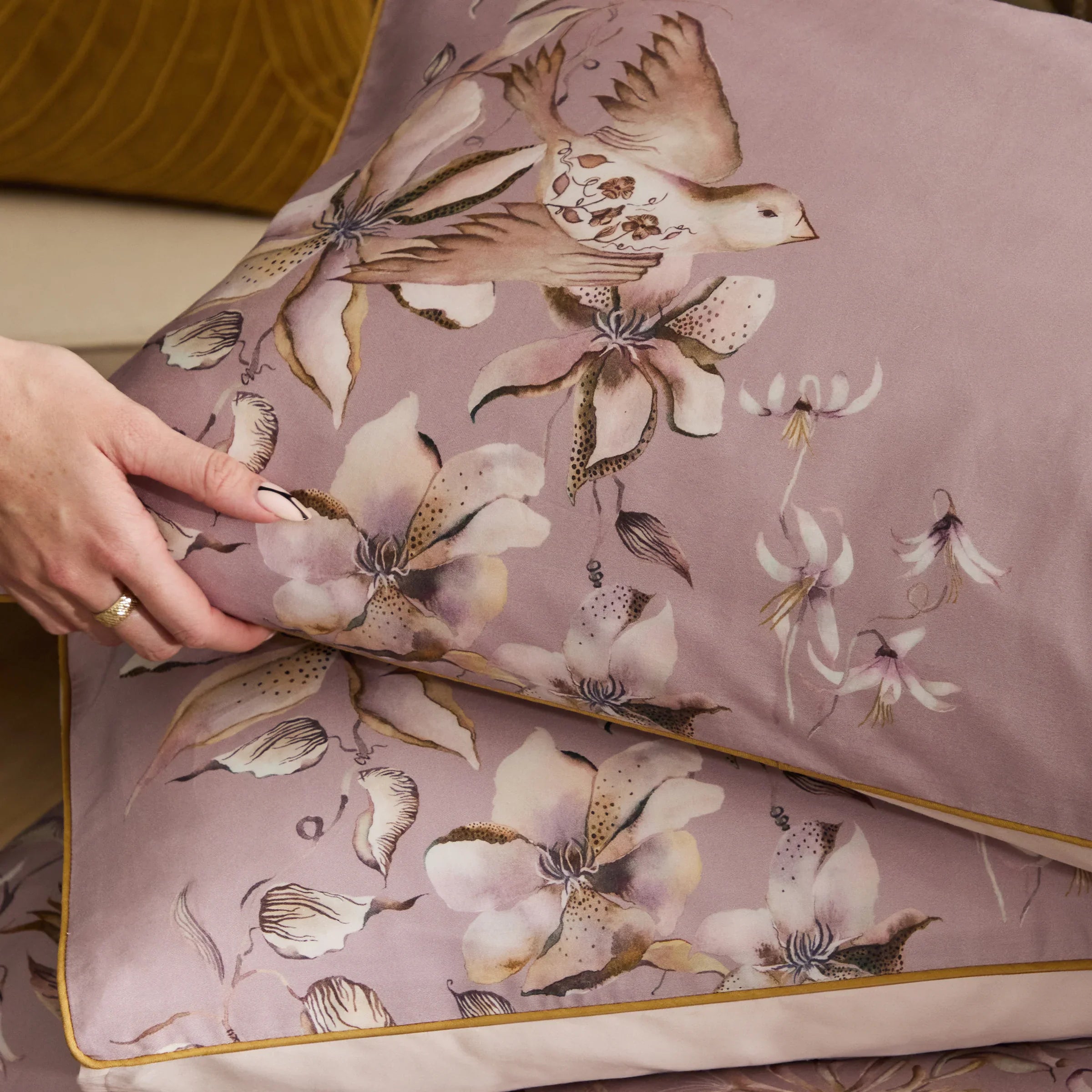 Voyage Maison (Riva Home) Voyage Maison Duvet Cover set FLOELLA PRINTED DUVET COVER SET IN PURPLE by Voyage Maison