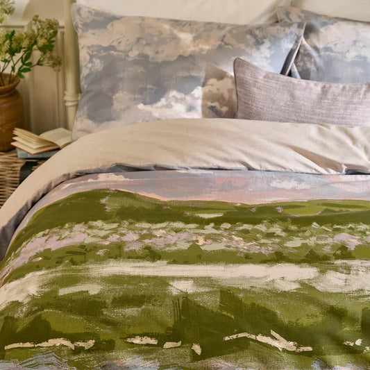 Voyage Maison (Riva Home) Voyage Maison Duvet Cover set Foinaven 100% Cotton Slub Duvet Cover Set Heather by Voyage Maison