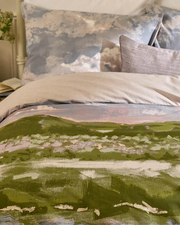 FOINAVEN 100% COTTON SLUB DUVET COVER SET HEATHER  by Voyage Maison