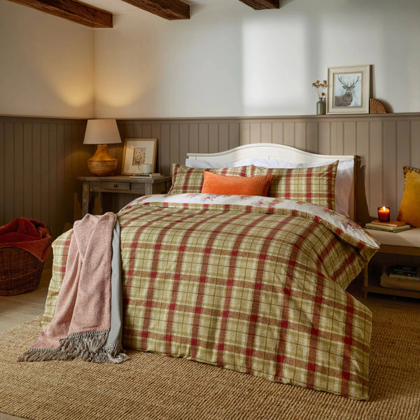 Wilderness 100% Cotton Reversible Duvet Cover Set Plum by Voyage Maison