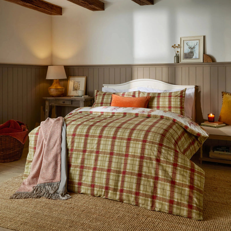 Wilderness 100% Cotton Reversible Duvet Cover Set Plum by Voyage Maison