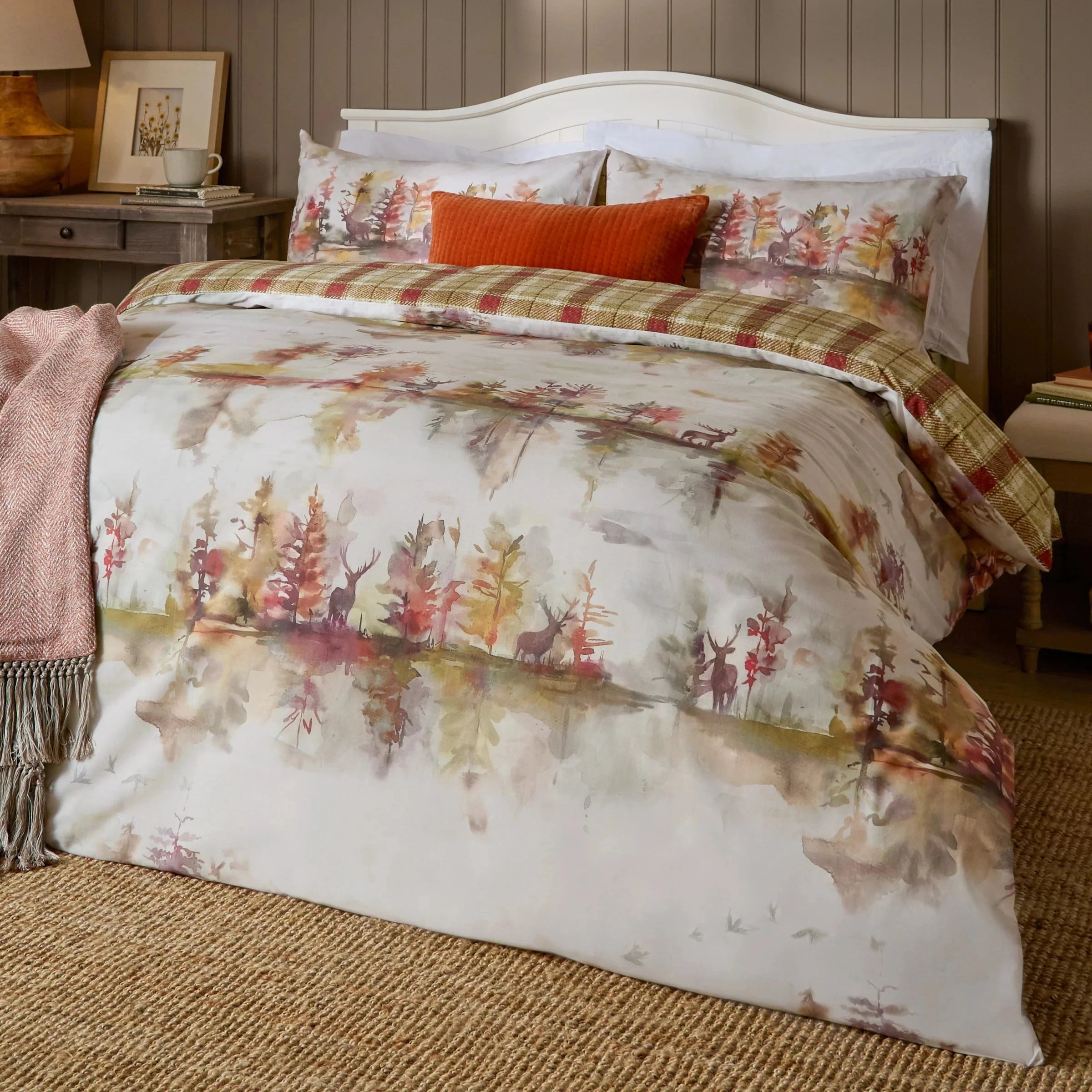 Voyage Maison (Riva Home) Voyage Maison Duvet Cover set Wilderness 100% Cotton Reversible Duvet Cover Set Plum by Voyage Maison