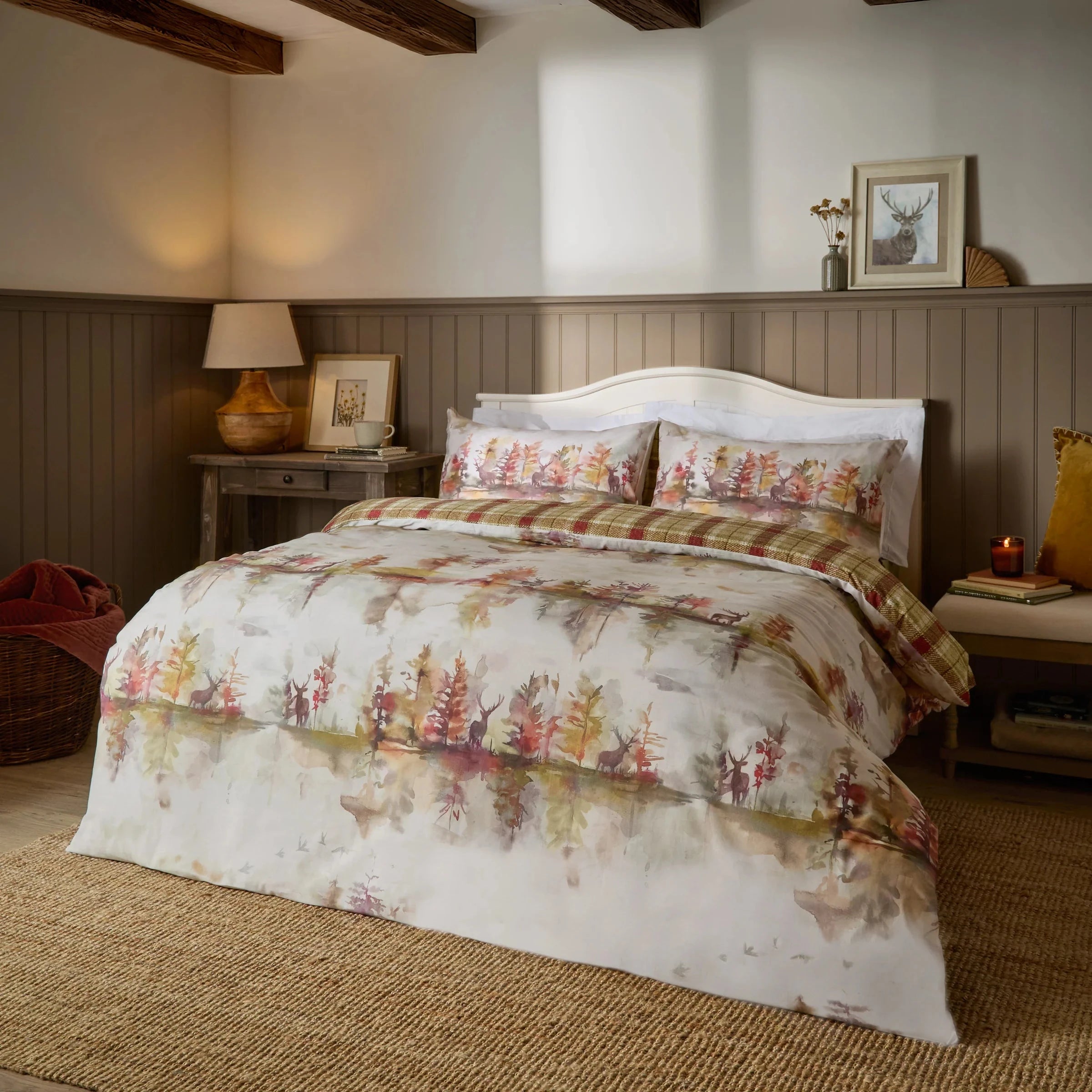 Voyage Maison (Riva Home) Voyage Maison Duvet Cover set Wilderness 100% Cotton Reversible Duvet Cover Set Plum by Voyage Maison