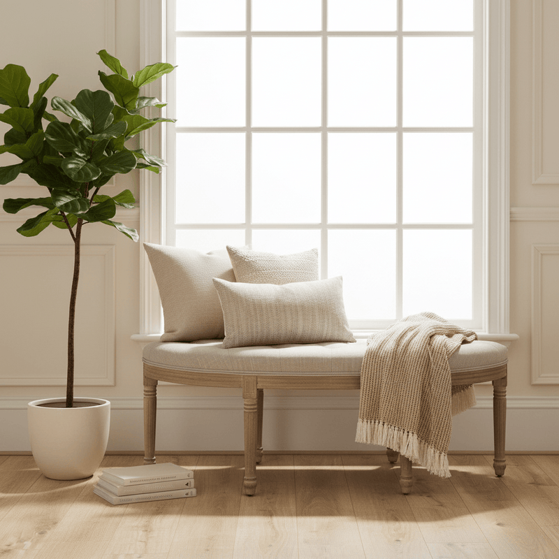 ANNETTE BENCH IN NATURAL by Voyage Maison