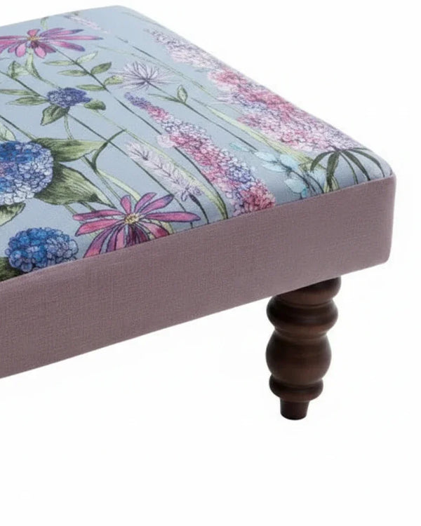 CAPELLA FOOTSTOOL FLORABUNDA BLUEBELL by Voyage Maison