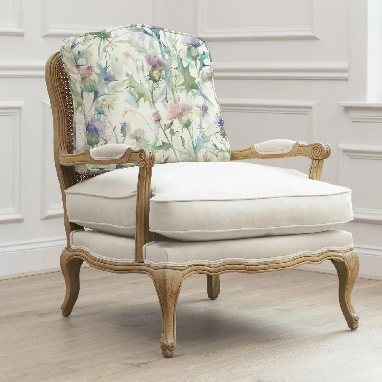 Voyage Maison (Riva Home) Voyage Maison Furniture Cirsium Florence Chair Cover Damson FLORENCE CHAIR OAK FRAME & BESPOKE COVER BUNDLE by Voyage Maison