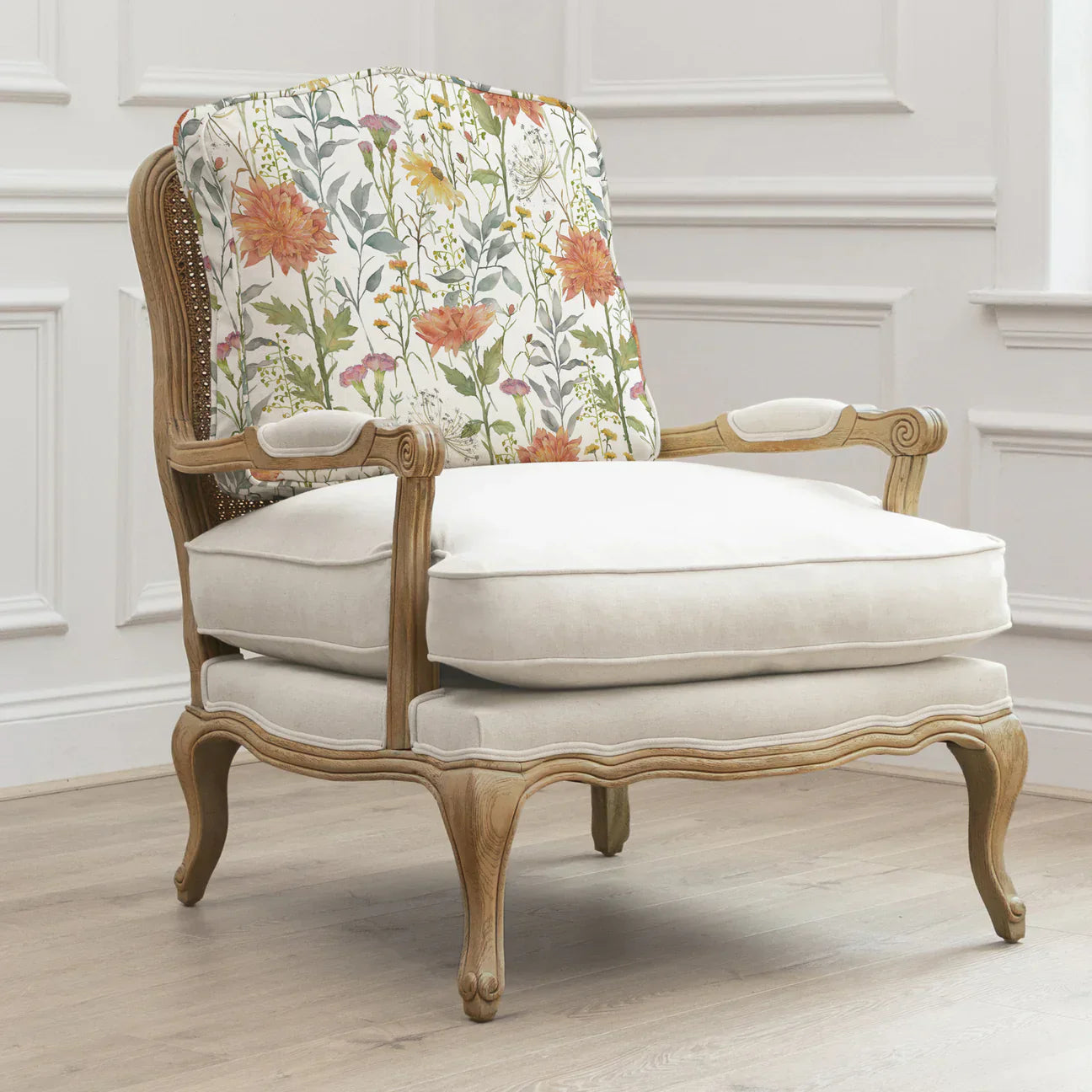 Voyage Maison (Riva Home) Voyage Maison Furniture Delamere Florence Chair Cover Linen FLORENCE CHAIR OAK FRAME & BESPOKE COVER BUNDLE by Voyage Maison