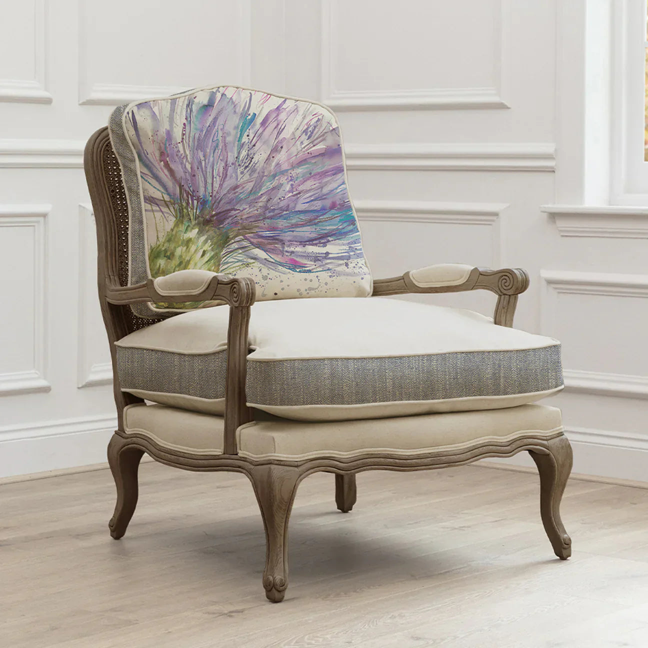 Voyage Maison (Riva Home) Voyage Maison Furniture Expressive Thistle Florence Chair Cover FLORENCE CHAIR STONE COLOUR FRAME & BESPOKE COVER BUNDLE by Voyage Maison