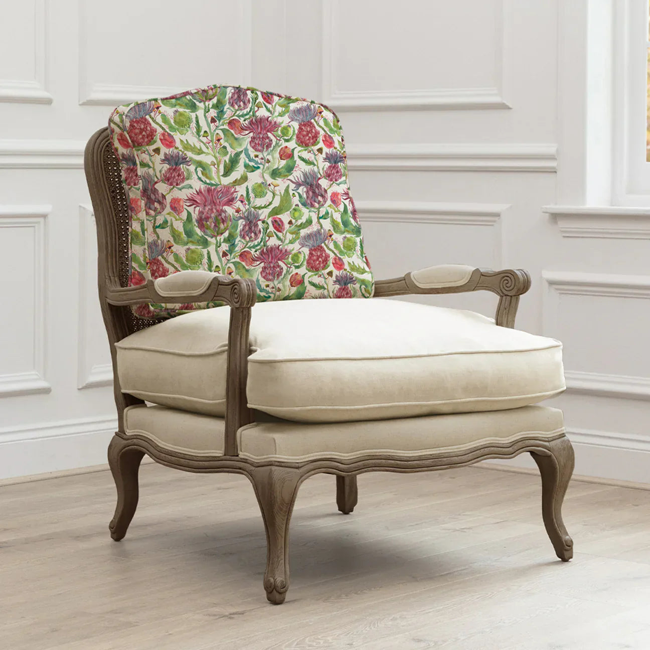 Voyage Maison (Riva Home) Voyage Maison Furniture Fairytale Bristles Florence Chair Cover Dawn FLORENCE CHAIR STONE COLOUR FRAME & BESPOKE COVER BUNDLE by Voyage Maison