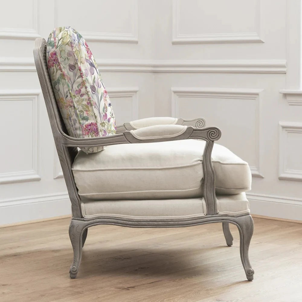 Voyage Maison (Riva Home) Voyage Maison Furniture Florence Chair – Country Hedgerow Lotus Stone Frame by Voyage Maison