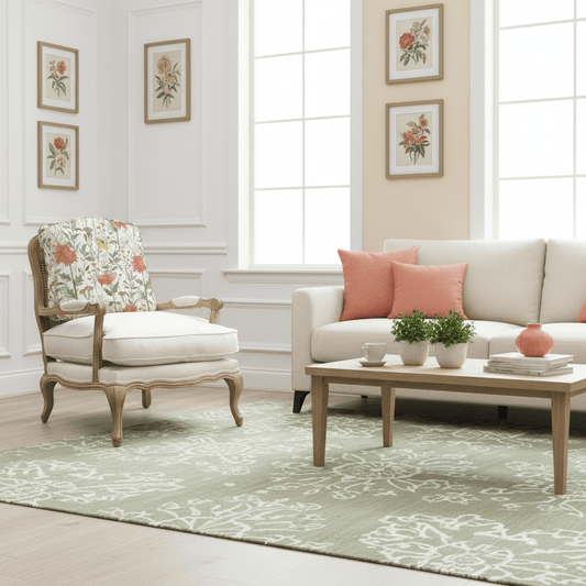 Voyage Maison (Riva Home) Voyage Maison Furniture Florence (Louis style) Chair in Delamere Linen (Frame colour Natural) by Voyage Maison