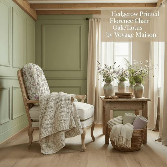 Voyage Maison (Riva Home) Voyage Maison Furniture Hedgerow Printed Florence Chair Oak/Lotus by Voyage Maison