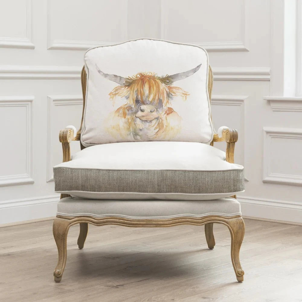 Voyage Maison (Riva Home) Voyage Maison Furniture Highland Coo Florence Oak Chair by Voyage Maison