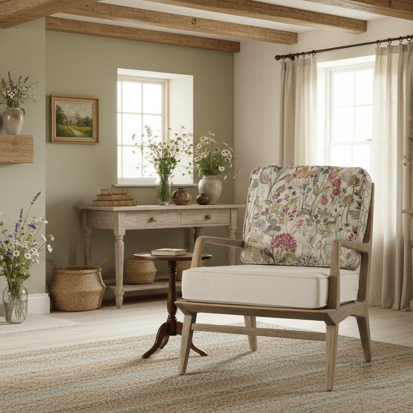 Voyage Maison (Riva Home) Voyage Maison Furniture Idris Chair — Country Hedgerow Lotus by Voyage Maison