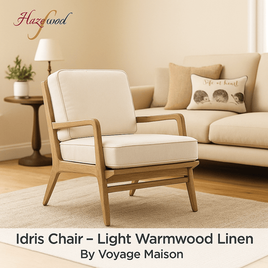 Voyage Maison (Riva Home) Voyage Maison Furniture Idris Chair Light Warmwood Linen By Voyage Maison
