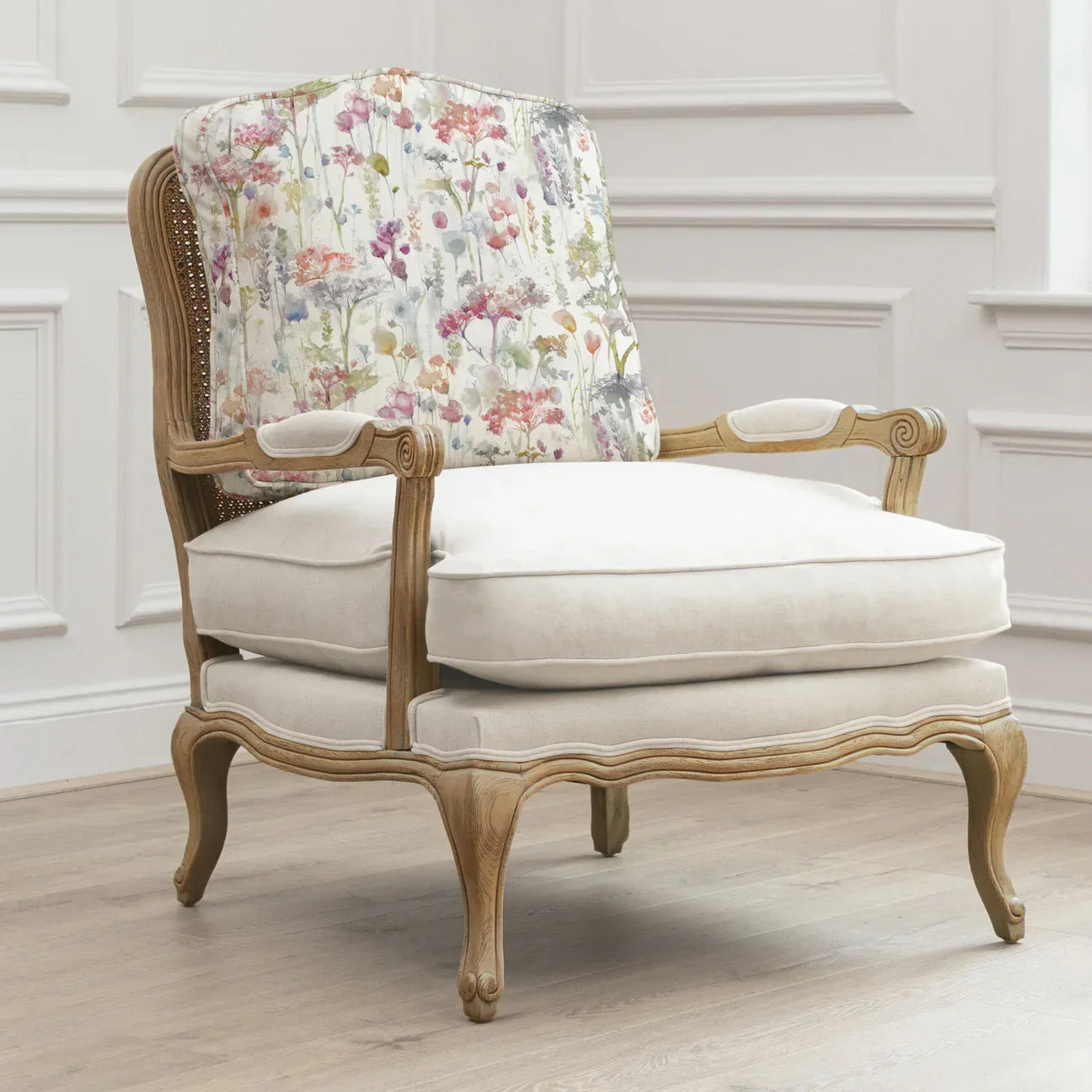Voyage Maison (Riva Home) Voyage Maison Furniture Ilinizas Florence Chair Cover Poppy FLORENCE CHAIR OAK FRAME & BESPOKE COVER BUNDLE by Voyage Maison