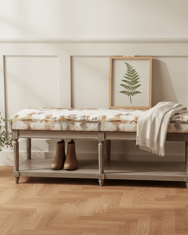MATILDA BENCH WILDERNESS PLUM CREAM / STONE by simply Hazel x Voyage Maison