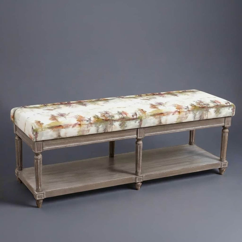 MATILDA BENCH WILDERNESS PLUM CREAM / STONE by simply Hazel x Voyage Maison