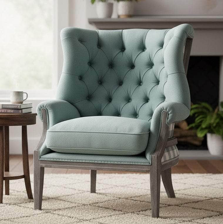 MAXWELL DECONSTRUCTED TAMAR DUCK EGG CHAIR – SHOWROOM DISPLAY MODEL ONLY by Voyage Maison