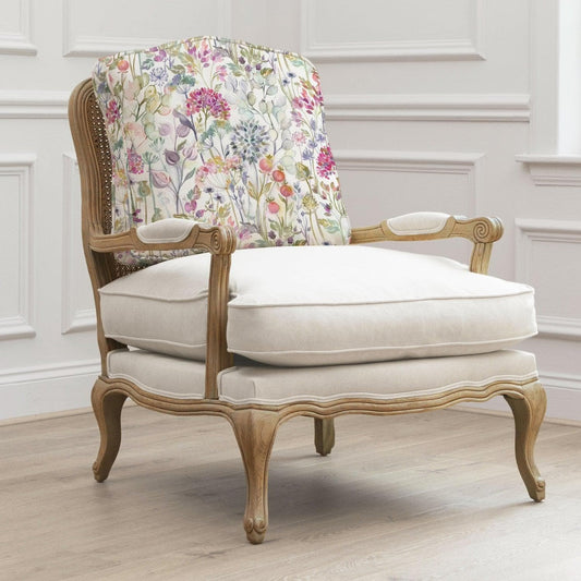 Voyage Maison (Riva Home) Voyage Maison Furniture Oak colour frame Voyage Maison Florence (Louis style) Chair in Country Hedgerow Lotus (Frame colour Natural or Stone)