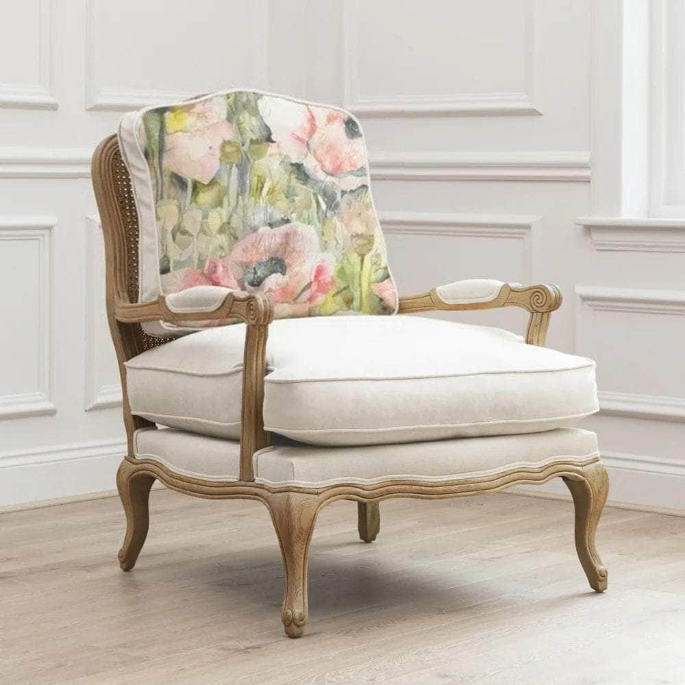 Voyage Maison (Riva Home) Voyage Maison Furniture Oak colour frame Voyage Maison Florence (Louis style) Chair in Papavera Sweetpea (Frame colour Natural or Stone)