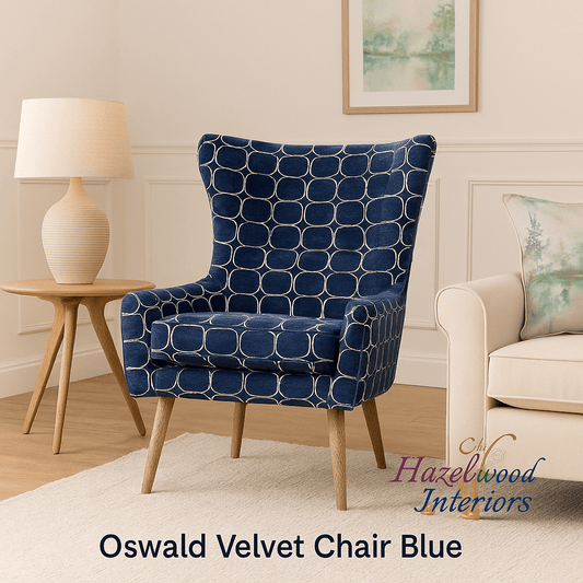 Voyage Maison (Riva Home) Voyage Maison Furniture Oswald Velvet Chair – Blue by Voyage Maison