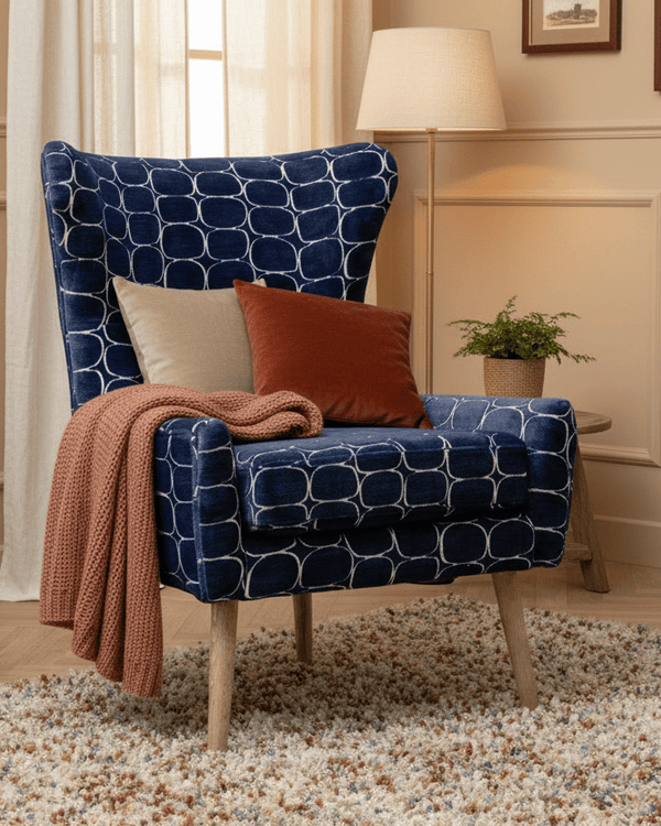 OSWALD VELVET CHAIR – BLUE by Voyage Maison