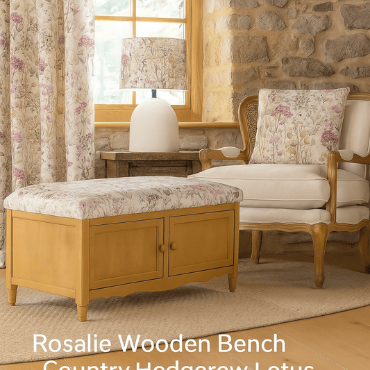 Voyage Maison (Riva Home) Voyage Maison Furniture Rosalie Wooden Bench – Country Hedgerow Lotus by Voyage Maison