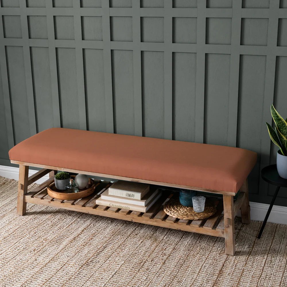 Voyage Maison (Riva Home) Voyage Maison Furniture Rust Voyage Maison Rupert Bench in Tivoli fabric (6 colours to choose from)