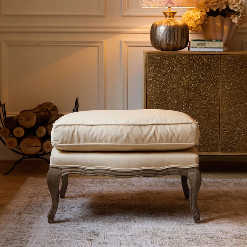 FLORENCE FOOTSTOOL STONE FRAME by Voyage Maison