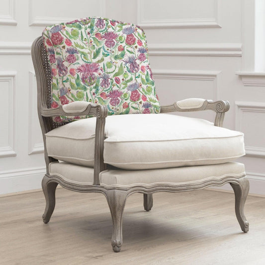 Voyage Maison (Riva Home) Voyage Maison Furniture Stone colour frame Voyage Maison Florence (Louis style) Chair in Fairytale Bristles Dawn (Frame colour Natural or Stone)