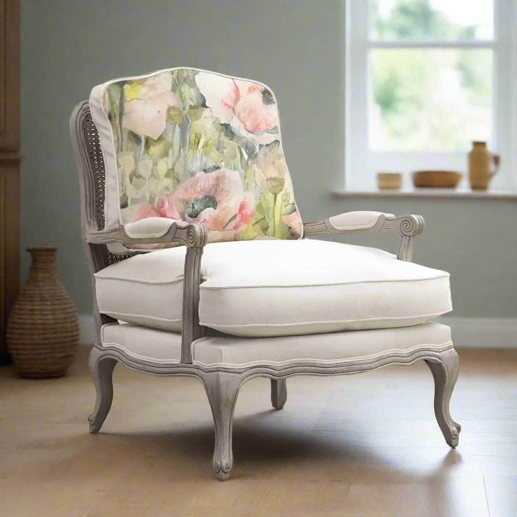 Voyage Maison (Riva Home) Voyage Maison Furniture Stone colour frame Voyage Maison Florence (Louis style) Chair in Papavera Sweetpea (Frame colour Natural or Stone)