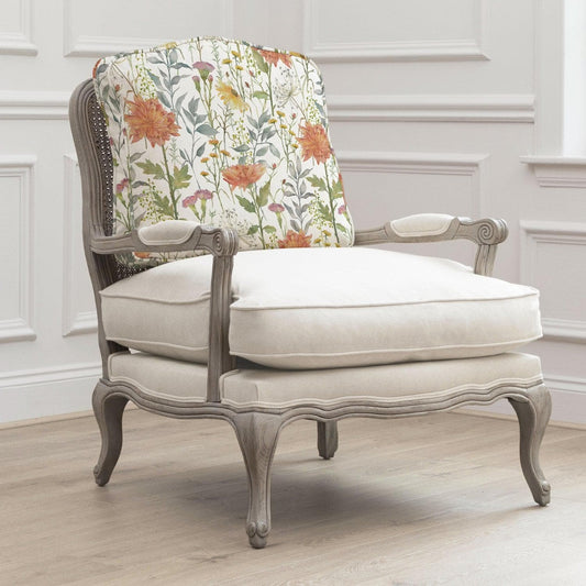 Voyage Maison (Riva Home) Voyage Maison Furniture Stone colour frame Voyage Maison Florence (Louis style) ChairV in Delamere Linen (Frame colour Natural or Stone)