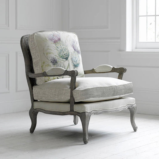 Voyage Maison (Riva Home) Voyage Maison Furniture Stone frame colour Voyage Maison Florence (Louis style) Chair in Thistle Glen (Frame colour in Stone)