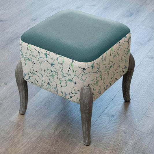 Voyage Maison (Riva Home) Voyage Maison Furniture Voyage Maison Additions Carrara Printed Ralf Footstool Ocean