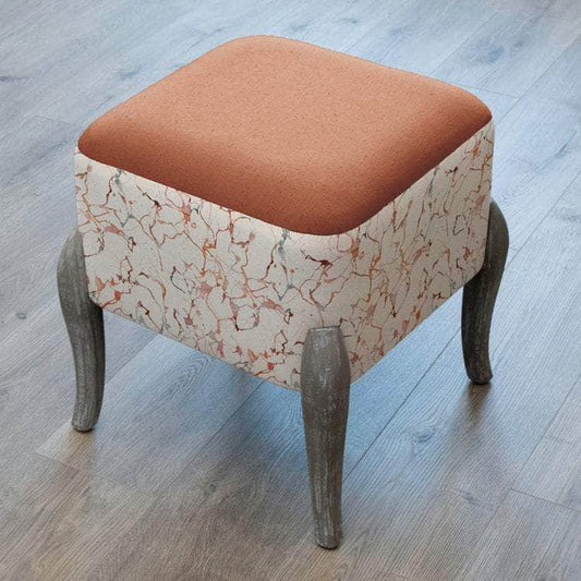Voyage Maison (Riva Home) Voyage Maison Furniture Voyage Maison Additions Carrara Printed Ralf Footstool Rosewater