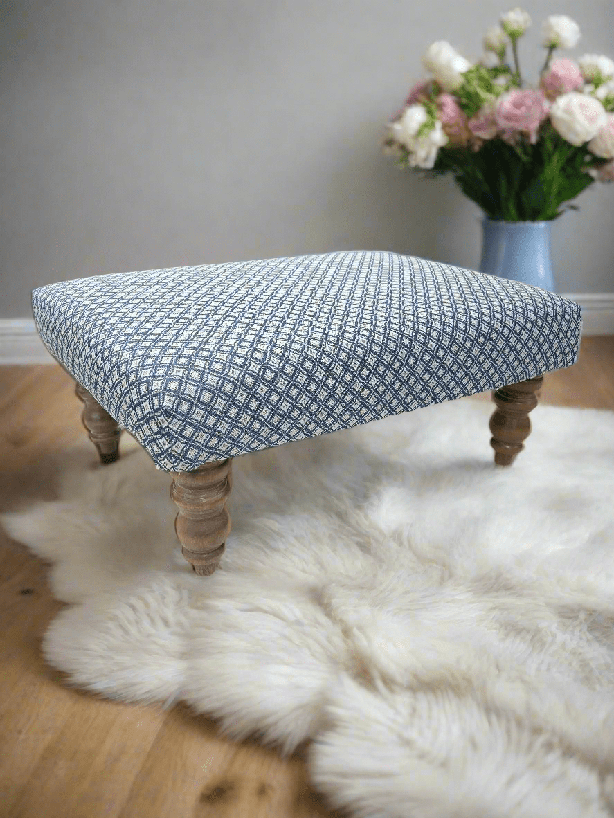 Voyage Maison (Riva Home) Voyage Maison Furniture Voyage Maison Capella Footstool with simply Hazel Jacquard Fabric Footstool