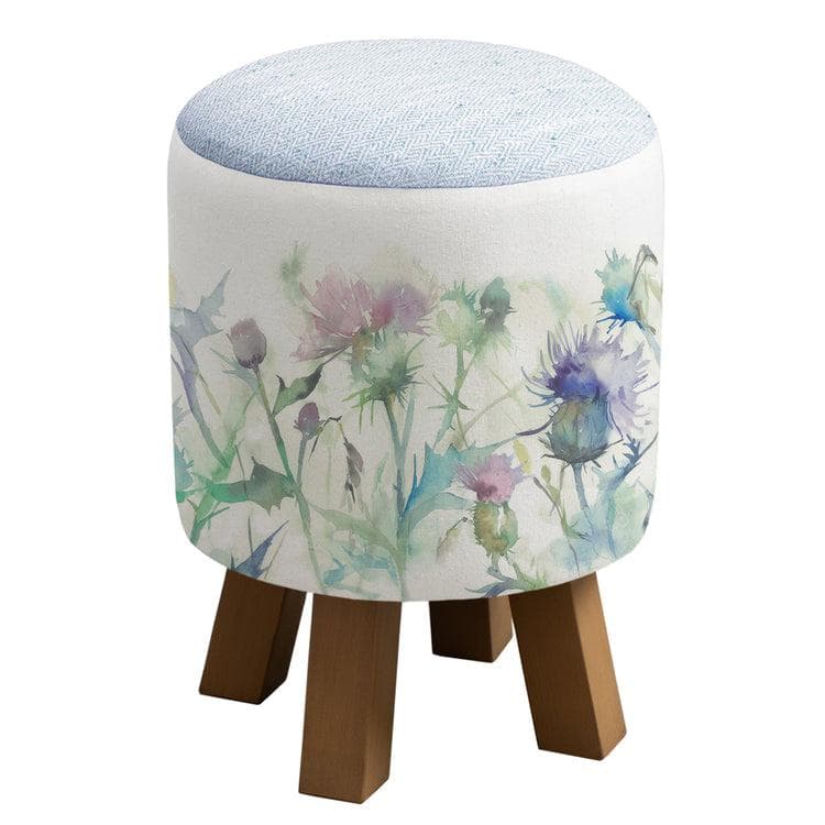 Voyage Maison (Riva Home) Voyage Maison Furniture Voyage Maison Cirsium Monty Round Footstool Damson