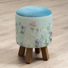 Voyage Maison (Riva Home) Voyage Maison Furniture Voyage Maison Cirsium Monty Round Footstool Duck Egg